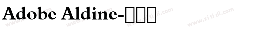 Adobe Aldine字体转换